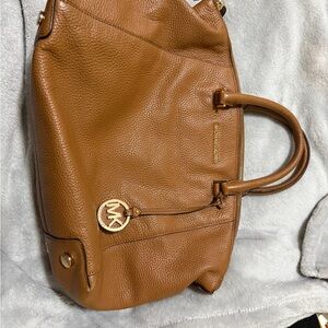 Michael Kors Brown Leather Tote Bag